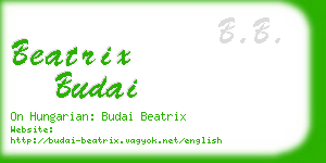 beatrix budai business card